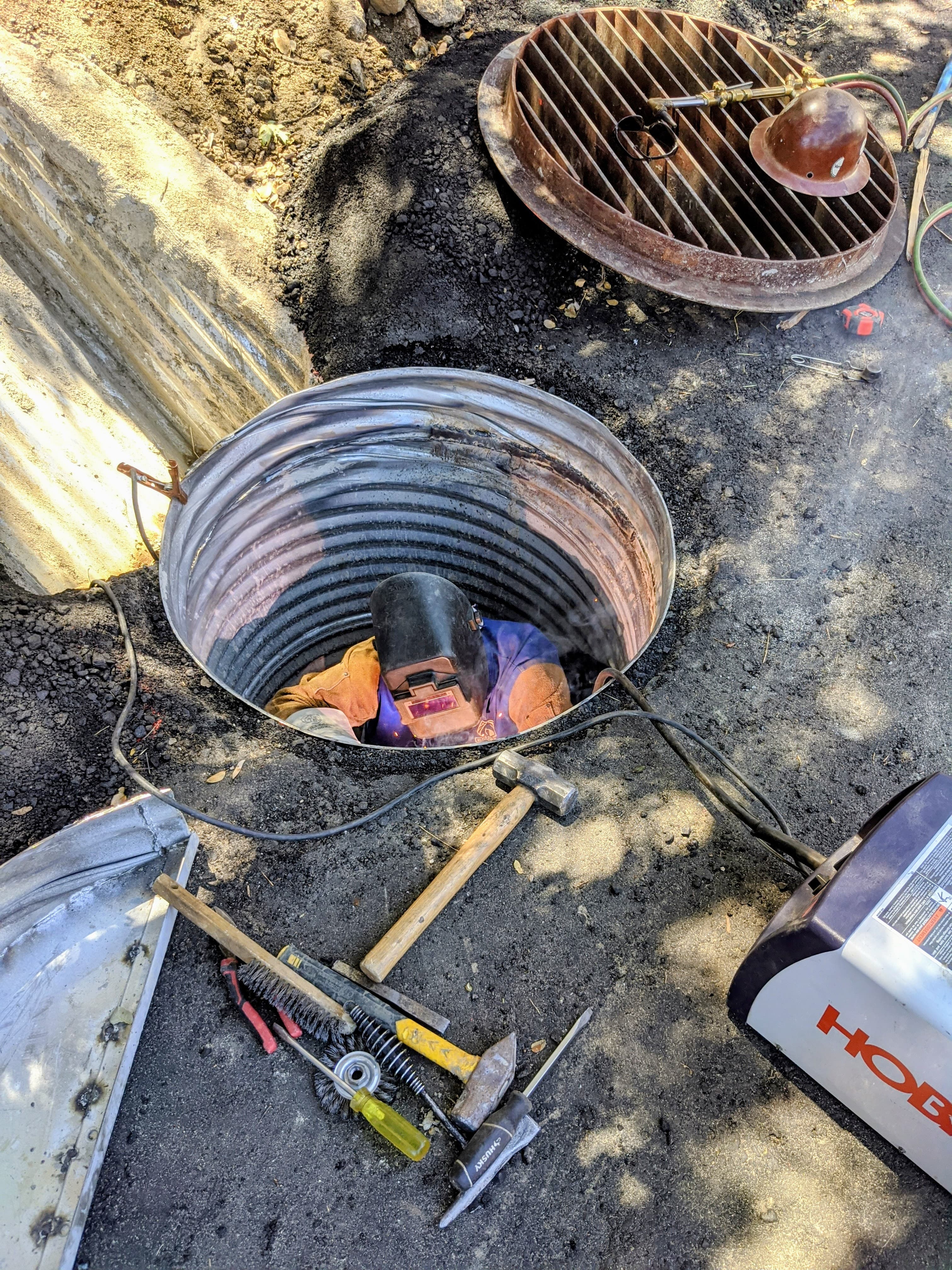 CMP inlet fabrication for drainage infrastructure